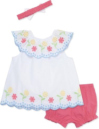 Little Me Clothes for Baby Girls' Woven Sunsuit and Headband Set, 3-12 Months in Saudi Arabia