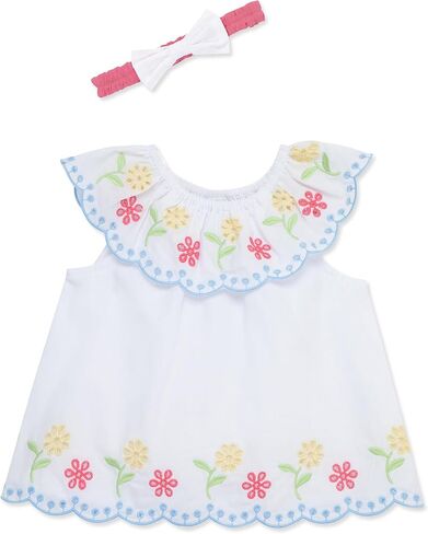Little Me Clothes for Baby Girls' Woven Sunsuit and Headband Set, 3-12 Months in Saudi Arabia