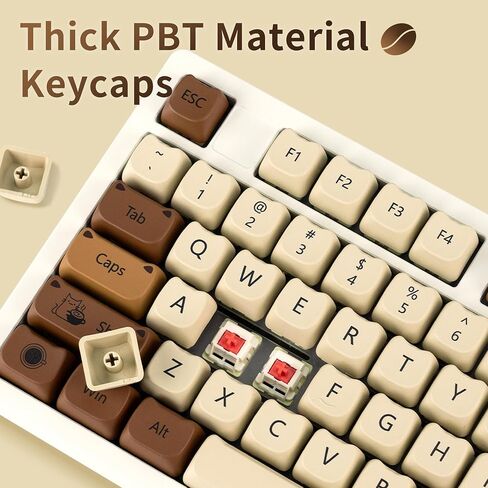 XVX Cute Cat Keycaps, Thick PBT Keycap MAO Profile, 141 Keys Keyboard Keycaps, Dye-Sublimation Keycap Set Compatible with 60% 75% 96% 100% Cherry Gateron MX Switches Mechanical Gaming Keyboard in Saudi Arabia