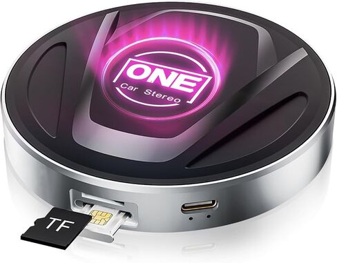 OneCarStereo 2024 ترقية CarPlay Ai Box Wireless CarPlay/محول Android التلقائي، صندوق Magic CarPlay المدمج في Android 13os 8-Core، Ai Box يدعم GPS MirroLink TF/SIM Card، YouTube، Netflix إلخ. in Kuwait