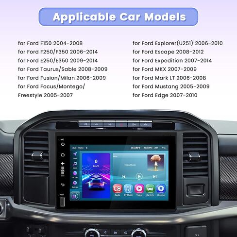 [2G+64G] Hikity Android 13 Car Stereo for Ford F150, 7 Inch HD Touchscreen Radio with Wireless Carplay and Android Auto, Backup Camera Bluetooth Mirror Link GPS/FM/RDS in Saudi Arabia