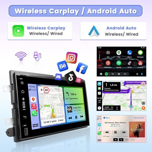 [2G+64G] Hikity Android 13 Car Stereo for Ford F150, 7 Inch HD Touchscreen Radio with Wireless Carplay and Android Auto, Backup Camera Bluetooth Mirror Link GPS/FM/RDS in Saudi Arabia