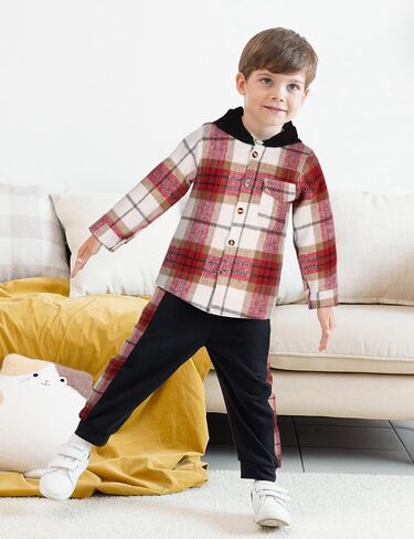 Toddler Boy Clothes Long Sleeve Hoodie with Solid Color Top and Casual Sweatpants Toddler Boy Fall Winter Outfits in Saudi Arabia