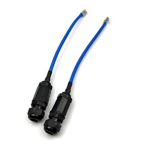 2PCS M20 RJ45 Waterproof Cat5/5e/6 8P8C Connector IP67 Ethernet LAN Cable Connector Double Head with Shield Cat6 Network Cable Outdoor LAN Coupler Adapter Male to Female