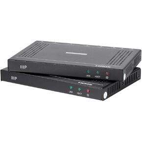 Monoprice 4K Pro HDBaseT Extender Kit, 100 Meters with PoH, RS232, HDCP 2.2, Black - Blackbird Series