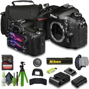 Nikon D7200 24.2 MP DX-Format Digital SLR Camera + Soft Case + Cleaning Kit + Memory Card Wallet + Extreme PRO 64GB Card + Card Reader + Hand Strap + 12 Inch Flex Tripod