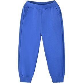 Girls Boys Sweatpants Toddler Baby Pants Kids Jogger Solid Cotton Casual Pull On Active Playwear