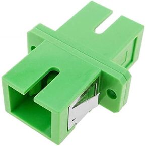Fiber Optic Adapter Coupler SC/APC Female to SC/APC Female Singlemode Simplex, 1 Pack
