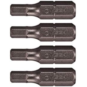 VEGA 2mm HEX Tamper Proof Security Bits. Professional Grade ¼ Inch Hex Shank, HEX 2mm Security Bits. 125HT020A-4 (Pack of 4)