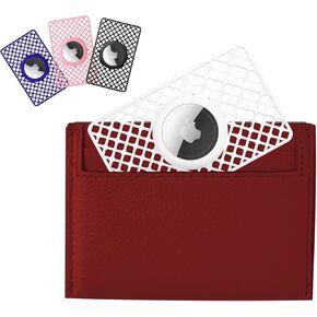 WALNEW AirTag Wallet Holder 4 Pack, Ultra Slim Thin Credit Card Size Case for Air Tags, 0.1 inch Thickness Airtag Holder for Purse, Backpack, Clutch Bag, Handbag (4 Colors)