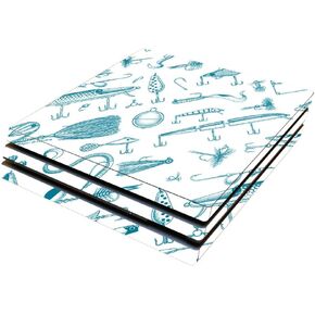 MightySkins Skin Compatible with Sony Playstation 4 Pro PS4 – Teal Lures | Protective, Durable, and Unique Vinyl Decal wrap Cover | Easy to Apply, Remove, and Change Styles | Made in The USA
