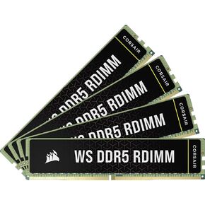 CORSAIR WS DDR5 ECC RDIMM 128GB (4x32GB) 5600MHz CL40 AMD Expo Intel XMP 3.0 Computer Memory - Black (CMA128GX5M4B5600Z40)
