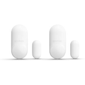 ecobee Smart Sensor for Doors & Windows 2 Pack - Wifi Contact Sensor for Home Security, Energy Savings - Compatible with Smart Thermostats - Temperature sensor, white