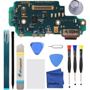 Charging Port Replacement Kit for Samsung Galaxy S23 Ultra SM-S918U SM-S918U1 USB Flex Dock Connector Charging Flex Replacement with Tools