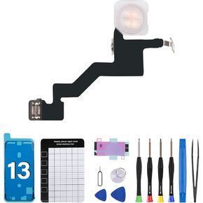 for iPhone 13 Flash Light Flex Cable Replacement Module Flashlight OEM Flash Connector Assembly with Repair Fix Tools Kit with Waterproof Sticker Screwdrivers A2631 A2633 A2634 A2635 A2482
