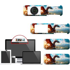 Laptop Camera Cover Slide (4 Pack), Webcam Cover for Laptop, Computer, MacBook Pro, iPad, iMac, Tablet, iPhone and More Accessories, Protecting Privacy Security,Dog footprints