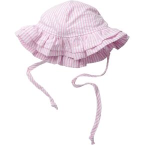 Baby Girls' UPF 50+ Double Ruffle Hat