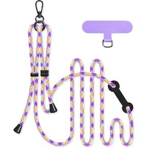 Universal Crossbody Phone Lanyard, Adjustable Shoulder Neck Phone Strap With Tether Tab for Full Cover Phone Case