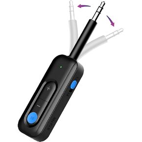 STATIK BlueSnap Bluetooth Transmitter for TV, Bluetooth Receiver for Home Stereo, Bluetooth Transmitter Car Audio Receivers, 3.5mm Aux Bluetooth Adapter for Car & Plane Travel Essentials for Flying