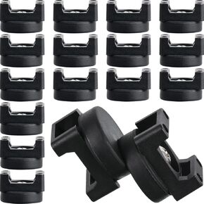 Yookeer 15 Pieces Magnetic Cable Clips Zip Tie Mount Base Black Magnetic Wire Holder Multipurpose Cable Ties Mount Wire Clips Management Base Electrical Cable Ties Supplies for Cable Wire(Classic)