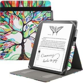 حافظة عالمية لإصدار 10.2 بوصة، إصدار Scribe 1st Generation 2022 / 10.3 بوصة Kobo Elipsa eReader 2021، غطاء قابل للطي مع حامل قلم قابل للطي عمودي - أخضر