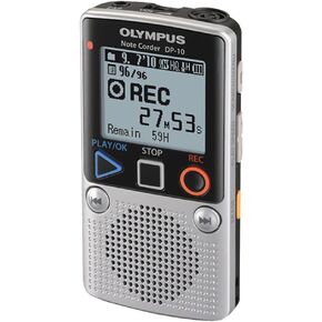 OM Digital Solutions DP-10 Digital Voice Recorder 142640 (Silver)
