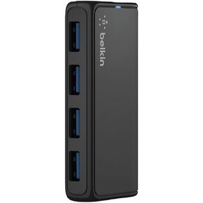 Belkin USB 3.0 Hub with 4 USB Ports - SuperSpeed USB Charging Station - USB Hub 3.0 - USB Adapter for iPhone Charger - USB Splitter - USB Port Hub - Powered USB Hub With Data Speeds Up To 5Gbps