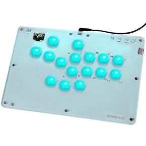 Sehawei Arcade Stick T16-Crystal All-Button Arcade Controller 16Keys for PC/Ps3/Ps4/Switch/Steam,Fight Stick for Fighting Games with Custom RGB & Turbo Functions & Hot Swap
