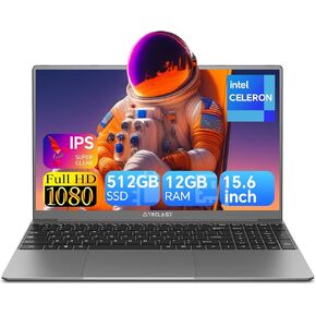 TECLAST Laptop 15.6 inch, F16Pro 16GB DDR5 512GB SSD Laptop Computers with Intel N95 Processor(up to 3.4Ghz), IPS FHD 1080P Screen, WiFi 6/BT 5.0, USB3.2 * 2, Backlit Keyboard, Large Battery Capacity