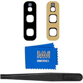 MMOBIEL Back Rear Camera Glass Lens Replacement Compatible with Samsung Galaxy S10e 2019 - Incl. Double Sided Adhesive, Tweezer and Cloth