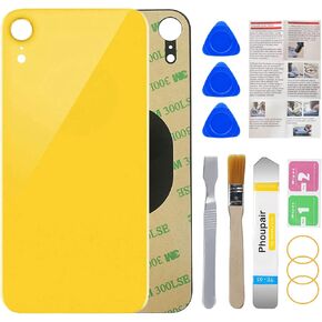 OEM Rear Back Glass Replacement for iPhone XR 6.1 Inches with Professional Repair Tool Kit (Black)