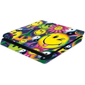 MightySkins Skin Compatible with Sony PS4 Slim Console - Peace Smile | Protective, Durable, and Unique Vinyl Decal wrap Cover | Easy to Apply, Remove, and Change Styles | Made in The USA