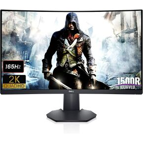 شاشة الألعاب المنحنية مقاس 27 بوصة من Dell | 27 بوصة QHD (2560x1440) | 165 هرتز | لوحة VA | 1500R منحنية | 1 مللي ثانية MPRT | 16.8 مليون لون | 3000: 1 | AMD FreeSync Premium - ضوء أزرق منخفض - خالي من الوميض