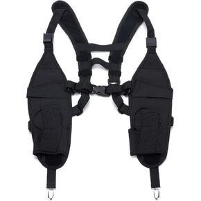 Universal Double Radio Shoulder Harness Holster Chest Holder Vest for Two Way Radio Search Rescue Essentials
