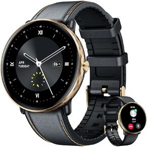 Smartwatch for Men Women with Bluetooth Call: 1.43" AMOLED Screen Round Smart Watch Compatible Android iOS Phone 100 Sport Mode Wrist Fitness Tracker IP68 Waterproof Digital Watch Heart Rate Monitor