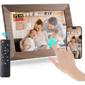 10.1 Inch Digital Picture Frame with 32GB Storage, WiFi Digital Photo Frame, 1280 * 800 IPS Touch Screen, Auto-Rotate Slideshow, Easy to Share Photo/Video via Free App,