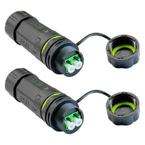 PENGLIN 2PCS Waterproof Fiber Optical Coupler,LC to LC Fiber Optic Cable Extender， Duplex LC Panel Connector Female to Female for Fiber Optic Network LAN LC Patch Panel