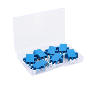 10 Pack Fiber Optic Coupler Fiber Optic Cable Adapter LC-LC Duplex Singlemode