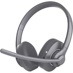 Wireless Headset with Mic for Work, Bluetooth V5.3 Headset with Noise Cancelling Microphone for Teams/Zoom, Wireless Computer Headset for Noisy Office/Work from Home（Gray） in Kuwait