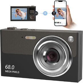 Upgrade Digital Camera for Teens, FHD 4K 68MP Digital Camera Autofocus with 32GB SD Card 16X Zoom,Cameras for Photography Compact Point and Shoot Camera for Teen Boy Girl Kids Camera Beginner