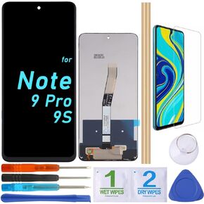 LCD Screen Replacement Touch Display Digitizer Assembly for Xiaomi Redmi Note 9s | Xiaomi Redmi Note 9 Pro (Black)