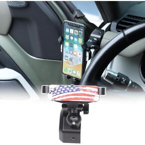 Alumium Alloy Dashboard Side Mobile Phone Holder Trim Compatible with Land Rover Defender 90 110 130 2020-2024 Car Central Control Car Phone Mount (Style C, Left)