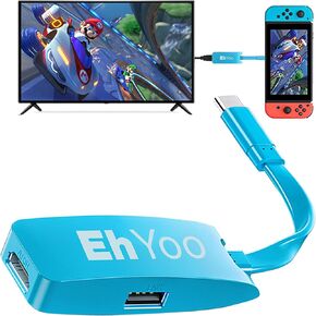 محول محول محمول USB من النوع C إلى محول HDMI لوضع إرساء التلفزيون متوافق مع Nintendo Switch وSteam Deck وSamsung Dex Station وS21/S20/Note20/TabS7 4K 60 هرتز للسفر