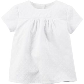 Carter's Baby Girls' Eyelet Lace Top - White