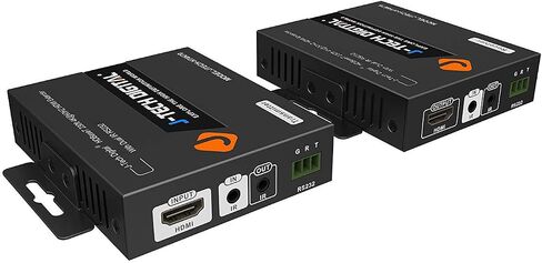 J-Tech Digital HDBaseT 4K@60HZ HDMI Extender 4K@60HZ 4:2:0, Single Cable CAT6 up to 230ft @1080P/131ft@4K, Support HDCP2.2, Deep Color, Dual IR, DTS/Dolby Digital Pass Through, CEC, RS232 in Saudi Arabia
