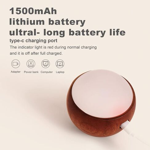 Intelligence Voice Activated Night Light,Three-Level Dimmable Touch Control Table Lights,Rechargeable Led Indoor Light for Kid in Living Room,Bedroom(Sapele in Kuwait