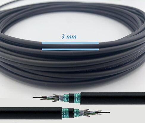 Elfcam® - 15m/49.2ft Armored Fiber Optic Cable for Outdoor and Indoor SC/APC to SC/APC Simplex Singlemode, Compatible with FTTH Cables, 15 Meters in Saudi Arabia