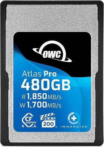 OWC 480GB Atlas Pro High Performance Cfexpress 4.0 Type A Memory Card Professional Grade, up to 1850MB/s Read and 1700MB/s Write Speed, Type A to Type B Adapter Included in Saudi Arabia