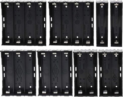 18650 Battery Case Holder, 4 Types of 18650 Battery Boxes 1/2/3/4 Slot x 3.7V Battery Storage Box with Pin for DIY Parallel or Series Circuit PCB Projects (8 Pack) in Saudi Arabia