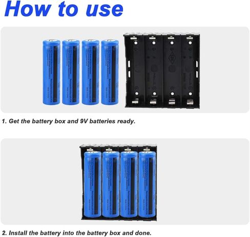 18650 Battery Case Holder, 4 Types of 18650 Battery Boxes 1/2/3/4 Slot x 3.7V Battery Storage Box with Pin for DIY Parallel or Series Circuit PCB Projects (8 Pack) in Saudi Arabia